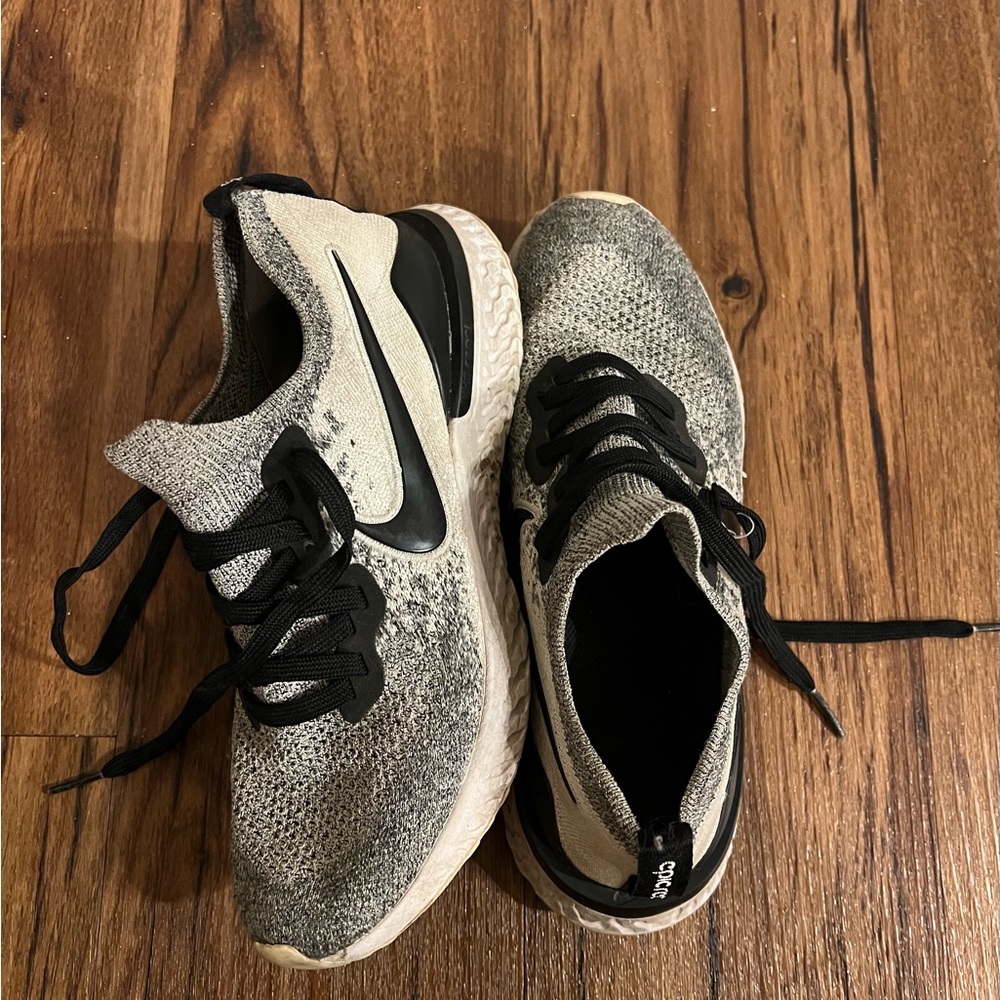 Nike Epic React Flyknit Running Shoes – Gray/Black, Women’s 8